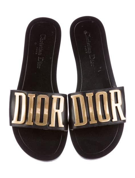 black dior slides women